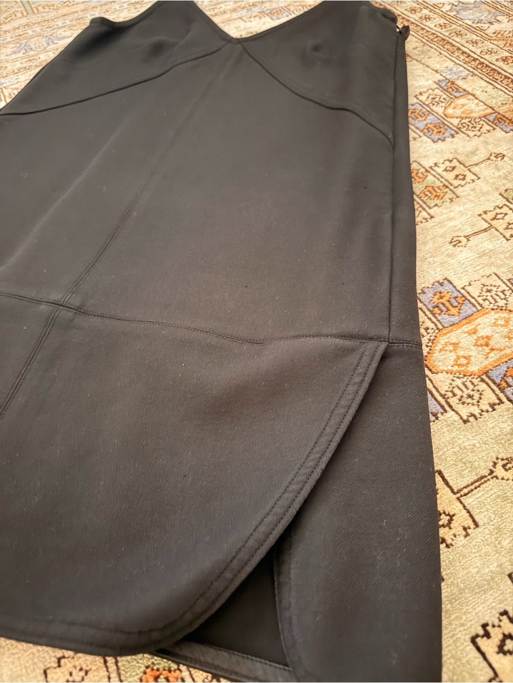 Helmut Lang Black V-Neck Slip Mini Dress - Picture 3 of 5